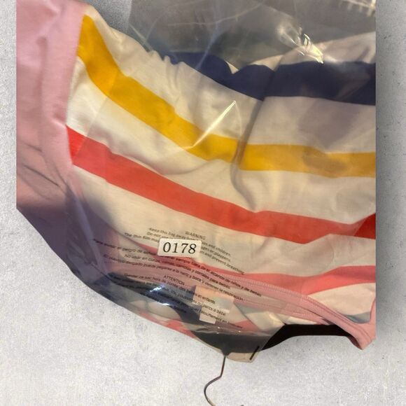 Lularoe Women's Randy Baseball Raglan Pink Sleeve And Multicolor Stripe 3XL NWT - Picture 4 of 5